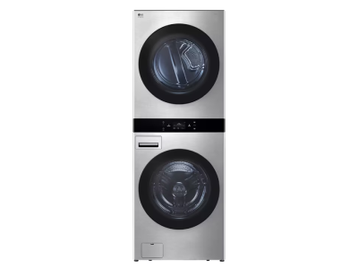 27" LG STUDIO Smart Front Load WashTower with 5.0 Cu. Ft. Washer and 7.4 Cu. Ft. Electric Dryer with Center Control