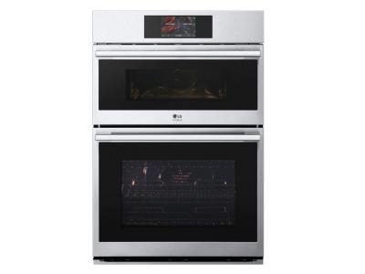 30" LG STUDIO 6.4 Cu. Ft. Combination Double Wall Oven with Air Fry