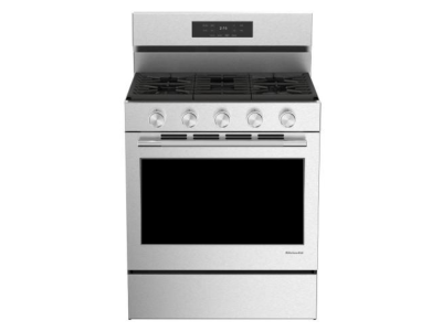 30" Kitchenaid 5.0 Cu. Ft. Smart Freestanding Gas Range with Convection Cooking Modes