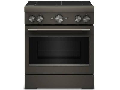 30" KitchenAid 4-Element Induction Freestanding Commercial-Style Range with Air Fry