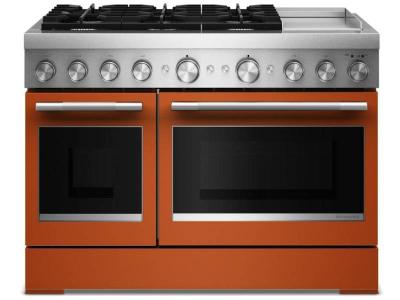 48" KitchenAid 6 Burner Commercial-Style Dual Fuel Range
