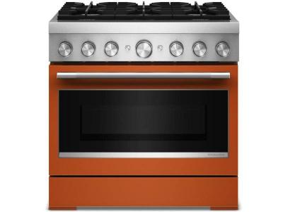 36" Kitchenaid 6 Burner Commercial-Style Dual Fuel Range