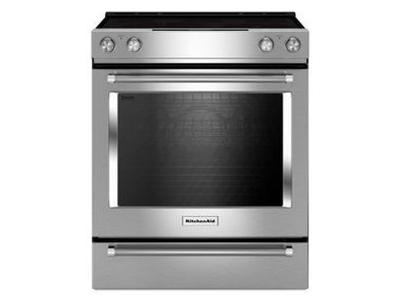 30" KitchenAid 6.4 Cu. Ft. 5-Element Electric Convection Front Control Range