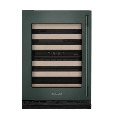 24" KitchenAid Undercounter Wine Cellar with Full-Extension Wood-Front Racks