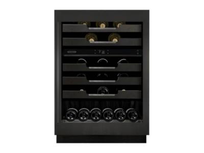 24" Marathon Built-in Dual Zone Wine Cooler in Black Steel