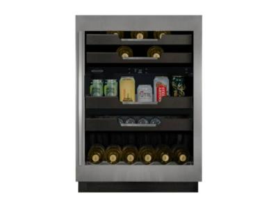24" Marathon Built-in Dual Zone Wine And Beverage Cooler in Stainless Steel