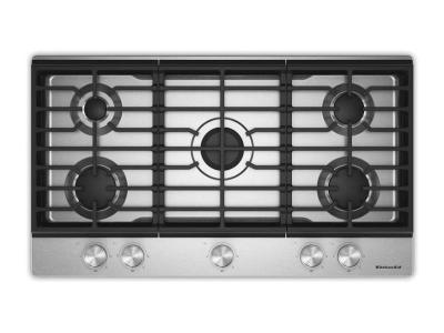 36" KitchenAid Gas-on-Metal Cooktop with 5 Versatile Burners