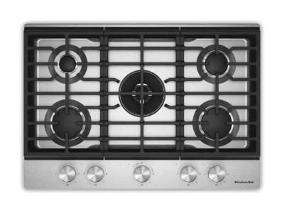 30" KitchenAid Gas-on-Metal Cooktop with an Integrated Wok Grate