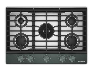30" Kitchenaid Gas-on-Metal Cooktop with an Integrated Wok Grate
