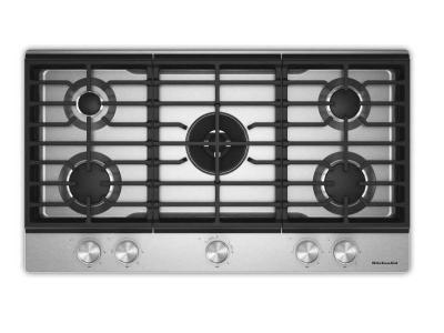 36" KitchenAid Gas-on-Metal Cooktop with an Integrated Wok Grate