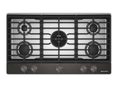 36" Kitchenaid Gas-on-Metal Cooktop with an Integrated Wok Grate