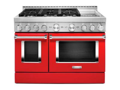 48" KitchenAid 6.3 Cu. Ft. Smart Commercial-Style Gas Range With Griddle