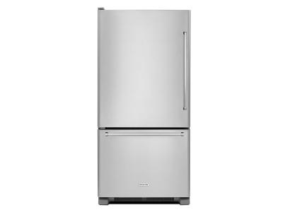 33" KitchenAid 22 Cu. Ft. Full Depth Non Dispense Bottom Mount Refrigerator