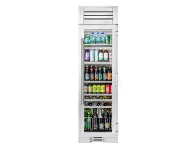 24" True Residential Beverage Column Right Hinge Stainless Glass Door Refrigerator
