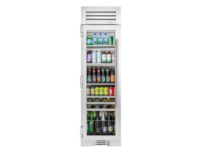 24" True Residential Beverage Column Left Hinge Stainless Glass Door Refrigerator