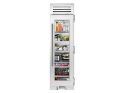 24" True Residential Right Hinge Refrigerator Column with Stainless Glass Door