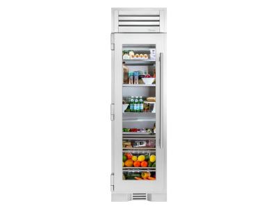 24" True Residential Left Hinge Refrigerator Column with Stainless Glass Door