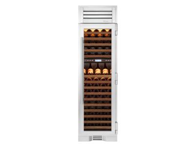 24" True Residential Dual Zone Right Hinge Wine Column with Stainless Glass Door