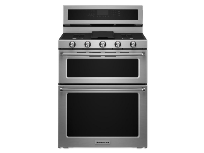 30" KitchenAid 5 Burner Dual Fuel Double Oven Convection Range