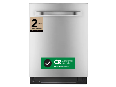 24" Midea Built-In Top Control Stainless Steel Dishwasher