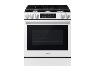 30" Samsung 6.0 Cu.Ft. Gas Slide-In Range True Convection with Air Fry Max | Air Sous Vide | Soft Closing Door