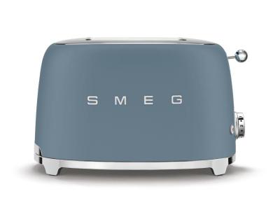SMEG 50's Style 2-Slice Traditional Toaster in Storm Blue