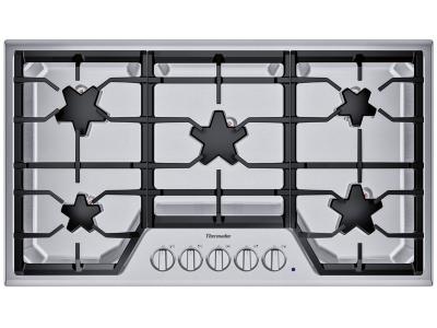 36" Thermador 5 Burner Gas Cooktop