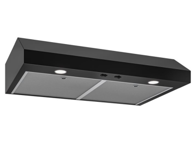 36" Broan Glacier Series Under Cabinet Range Hood in Black