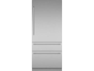 36" Thermador Freedom Built-in Two Door Bottom Freezer Masterpiece Stainless Steel