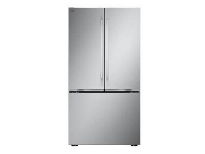 36" LG 25 Cu. Ft. Zero Clearance Counter-Depth MAX French 3-Door Refrigerator with Internal Water Dispenser Ice Maker