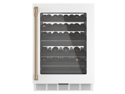 24" Café 4.7 Cu. Ft. Wine Cooler with 46 Bottle Capacity in Matte White