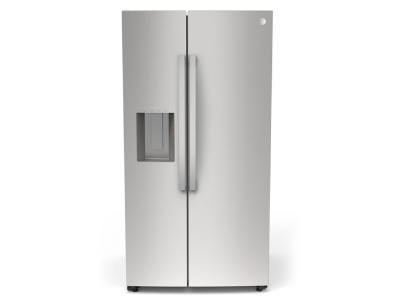 36" GE 28 Cu.Ft. Side-by-Side Refrigerator with Ice and Water Dispenser in Stainless Steel