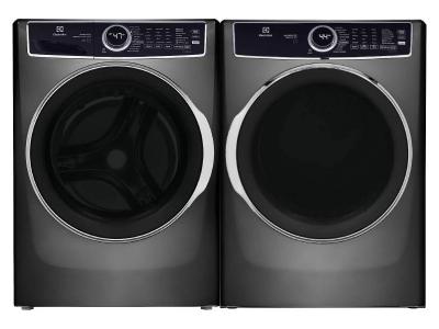 27" Electrolux Front Load Washer And Electric Dryer In Titanium