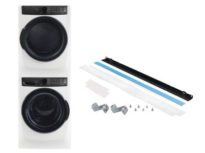 27" Electrolux Front Load Electric Dryer and Front Load Perfect Steam Washer and Stacking Kit
