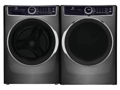 27" Electrolux Front Load Washer And Front Load Gas Dryer In Titanium