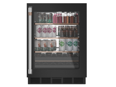 24" Cafe 5.1 Cu. Ft. Beverage Centre with Electronic Control in Matte Black