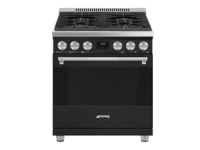 30" SMEG Freestanding Gas Range with 4 Sealed Burners