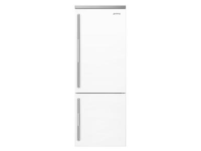 27" SMEG SPR Bottom Mount Freestanding Refrigerator in White