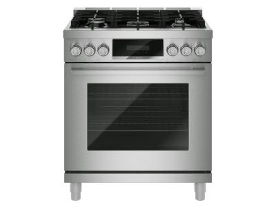 30" Bosch 800 Series Gas Freestanding Range in Stainless Steel