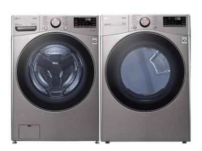 27" LG 5.2 Cu. Ft. Front Load Washer and 7.4 Cu. Ft. Front Load Electric Dryer