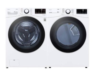 27" LG 5.2 Cu. Ft. Front Load Smart Washer and 7.4 Cu. Ft. Electric Dryer