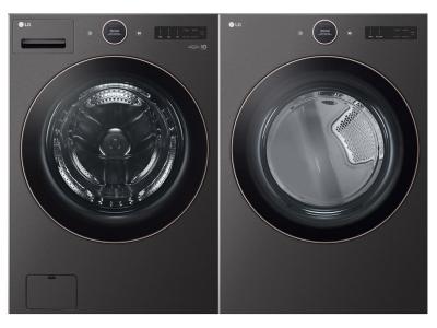 27" LG 5.8 Cu.Ft. Front Load Washer and 7.4 Cu. Ft. TurboSteam AI Dryer
