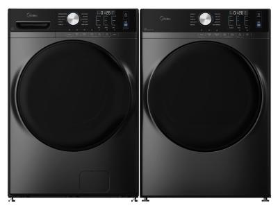 27" Midea 5.2 Cu. Ft. Front Loading Washer and Electric Tumble Dryer