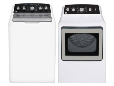 27" GE 4.9 Cu. Ft. Top Load Washer and 7.2 Cu. Ft. Top Load Electric Dryer