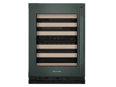 24" KitchenAid Undercounter Wine Cellar with Full-Extension Wood-Front Racks