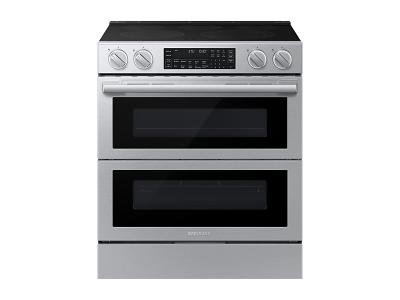 Samsung 6.3 Cu. Ft. Electric Slide-In Range with 90H Flex Duo True Convection Air Fry Max and Illuminated Precision Knobs