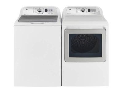 27" GE 5.3 Cu. Ft. Capacity Top Load Washer and 7.4 Cu. Ft. Capacity Top Load Gas Dryer