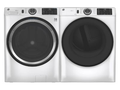 28" GE Front Load Washer And Smart Front Load Gas Dryer