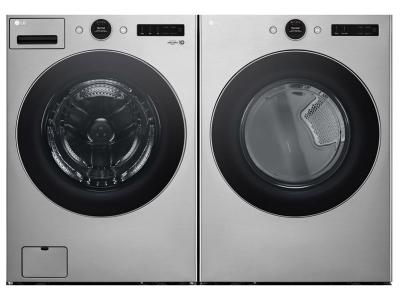 27" LG 5.2 Cu. Ft. Smart Front Load Washer and 7.4 Cu. Ft. Dryer with TurboSteam