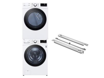 27" LG Stacking Kit and Front Load Smart Washer and Electric Dryer